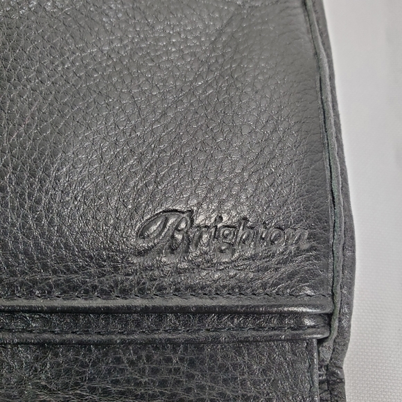 Vtg Brighton Black Pebble Leather Clutch Organizer Wallet 7 Pocket, 8 Card EUC. - Picture 8 of 16